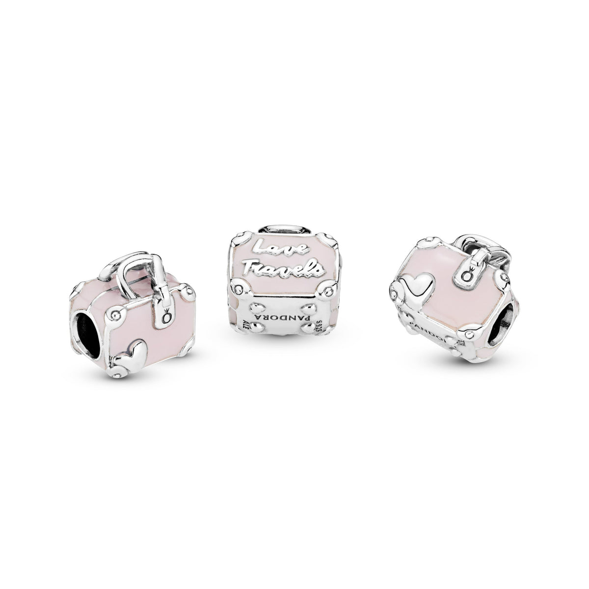 Pandora Charm Featuring Pink Travel Bag