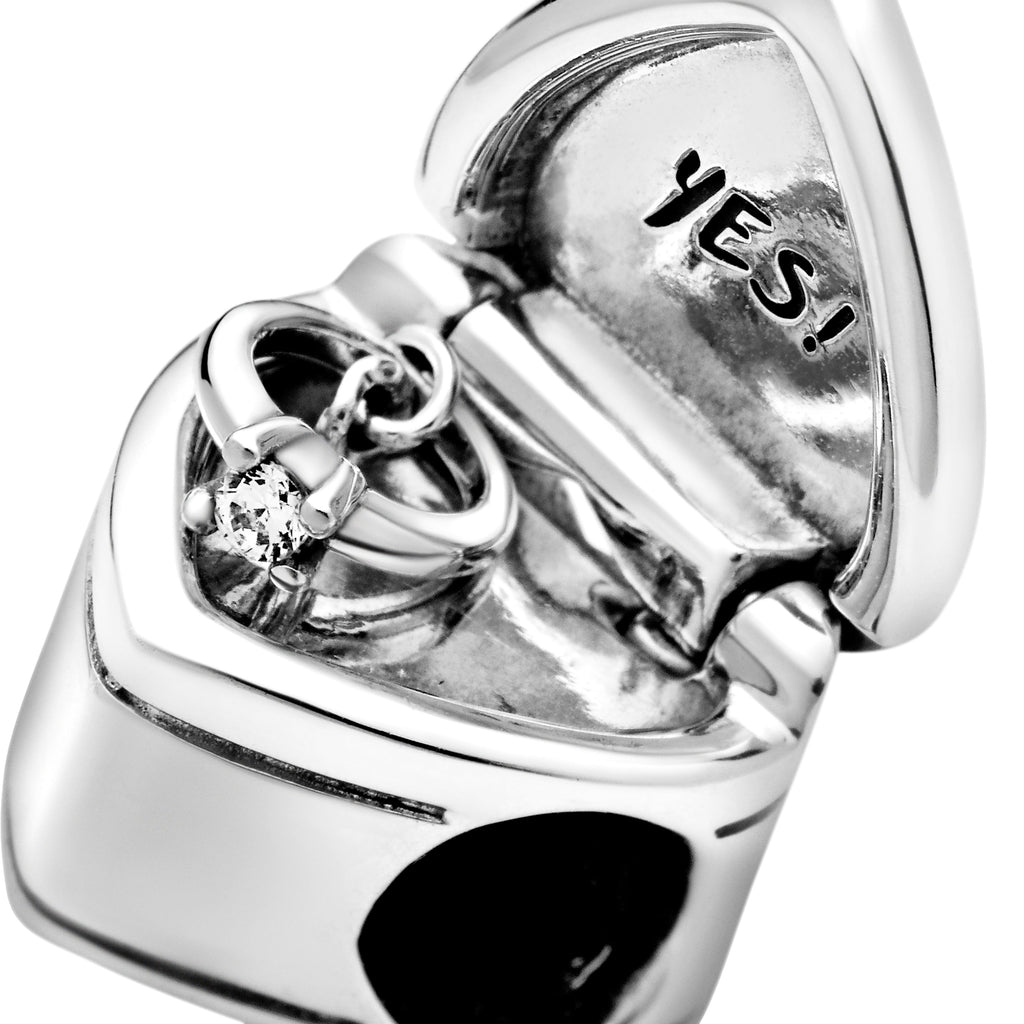 Pandora Charm Featuring Logo Yes! Heart