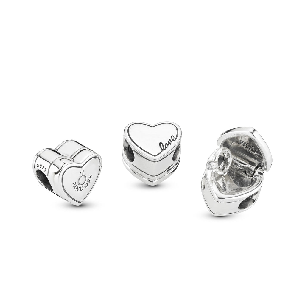 Pandora Charm Featuring Logo Yes! Heart