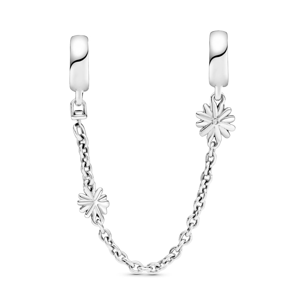Pandora Charm Featuring Daisy Flower Safety Chain
