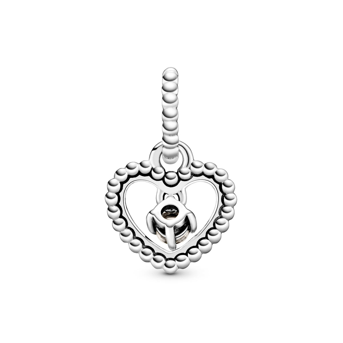 Pandora Misty Rose Beaded Heart Dangle Charm