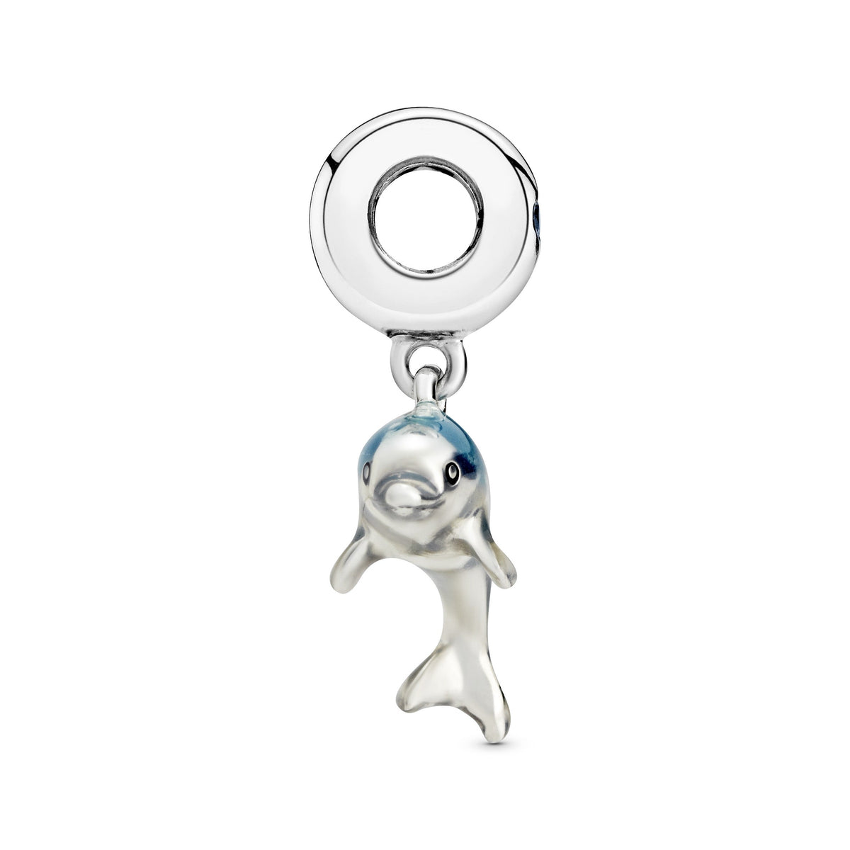 Pandora Ring Featuring Shimmering Dolphin Dangle