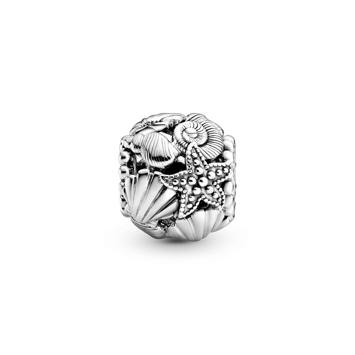 Pandora Charm Featuring Openwork Starfish, Shells & Hearts