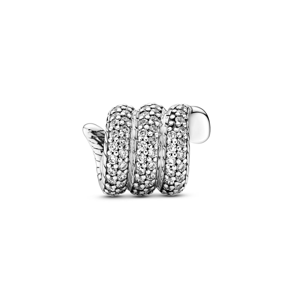 Pandora Charm Featuring Sparkling Wrapped Snake