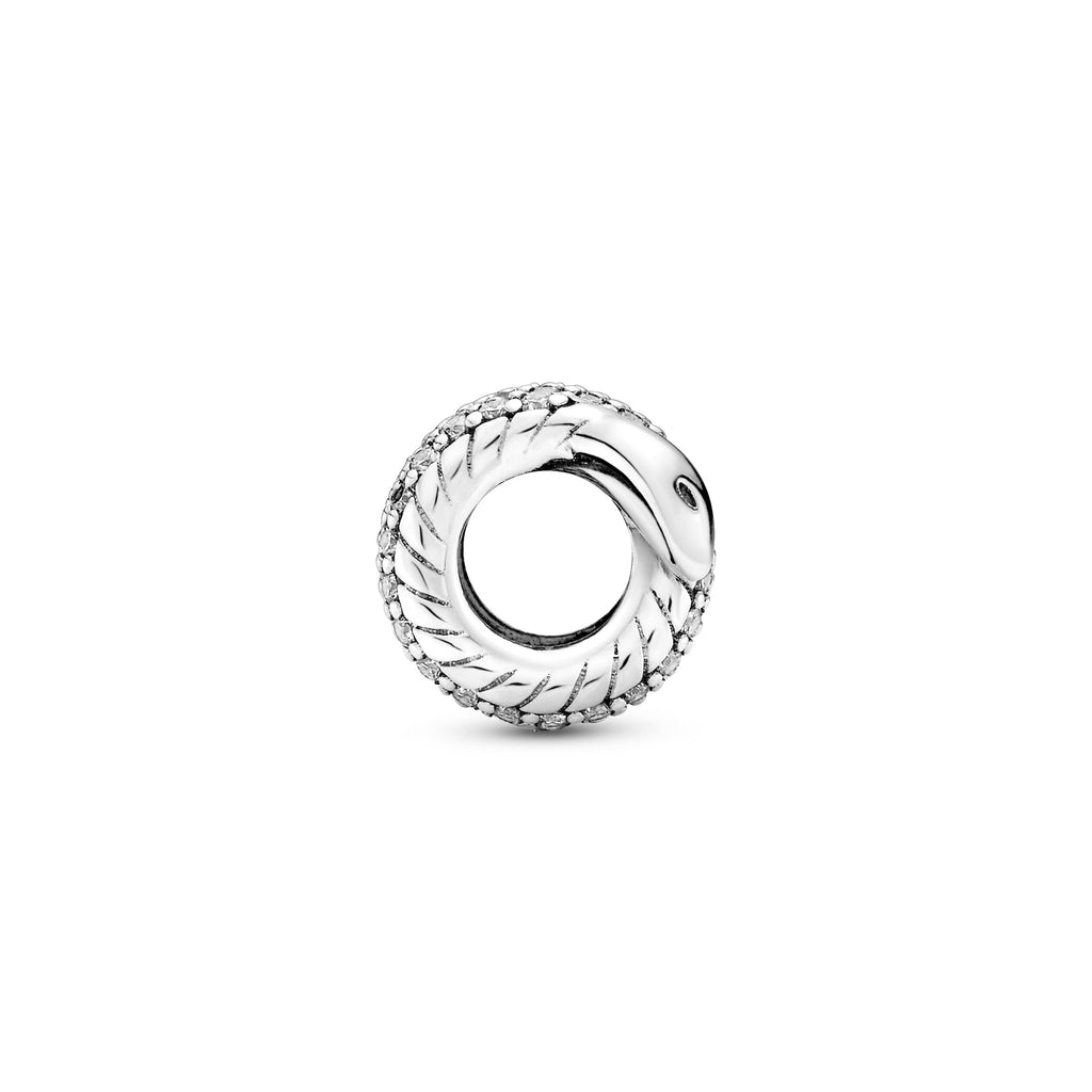 Pandora Charm Featuring Sparkling Wrapped Snake