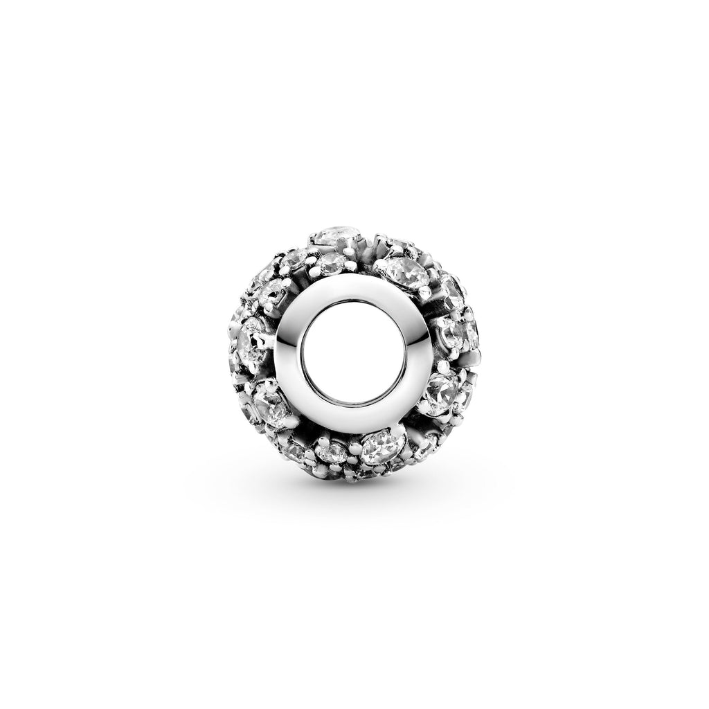 Pandora Charm Featuring Sparkling Round Openwork