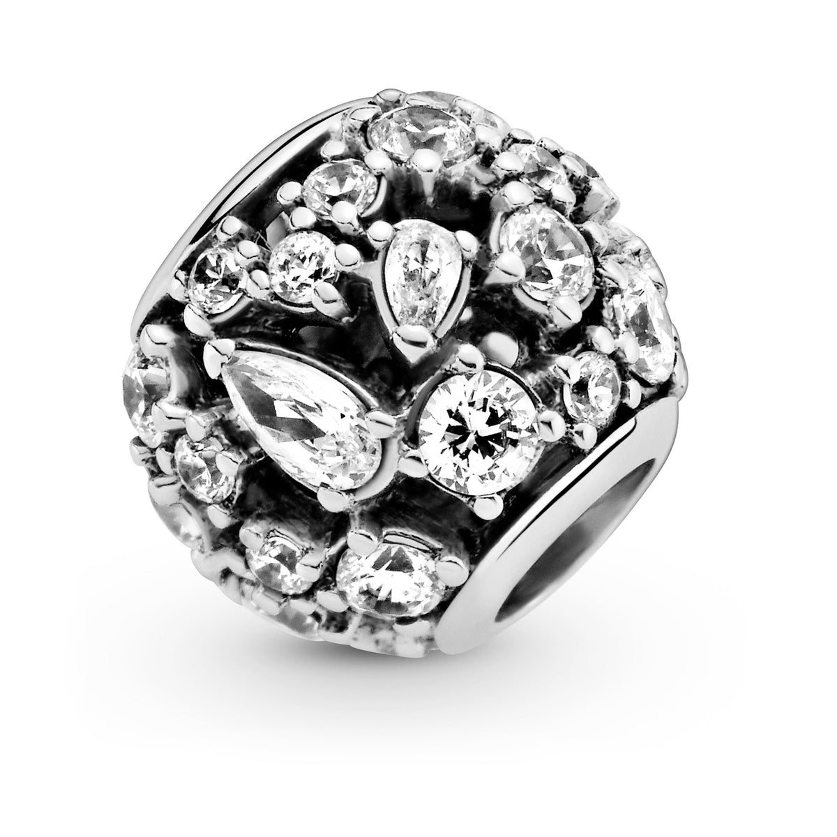 Pandora Charm Featuring Sparkling Round Openwork