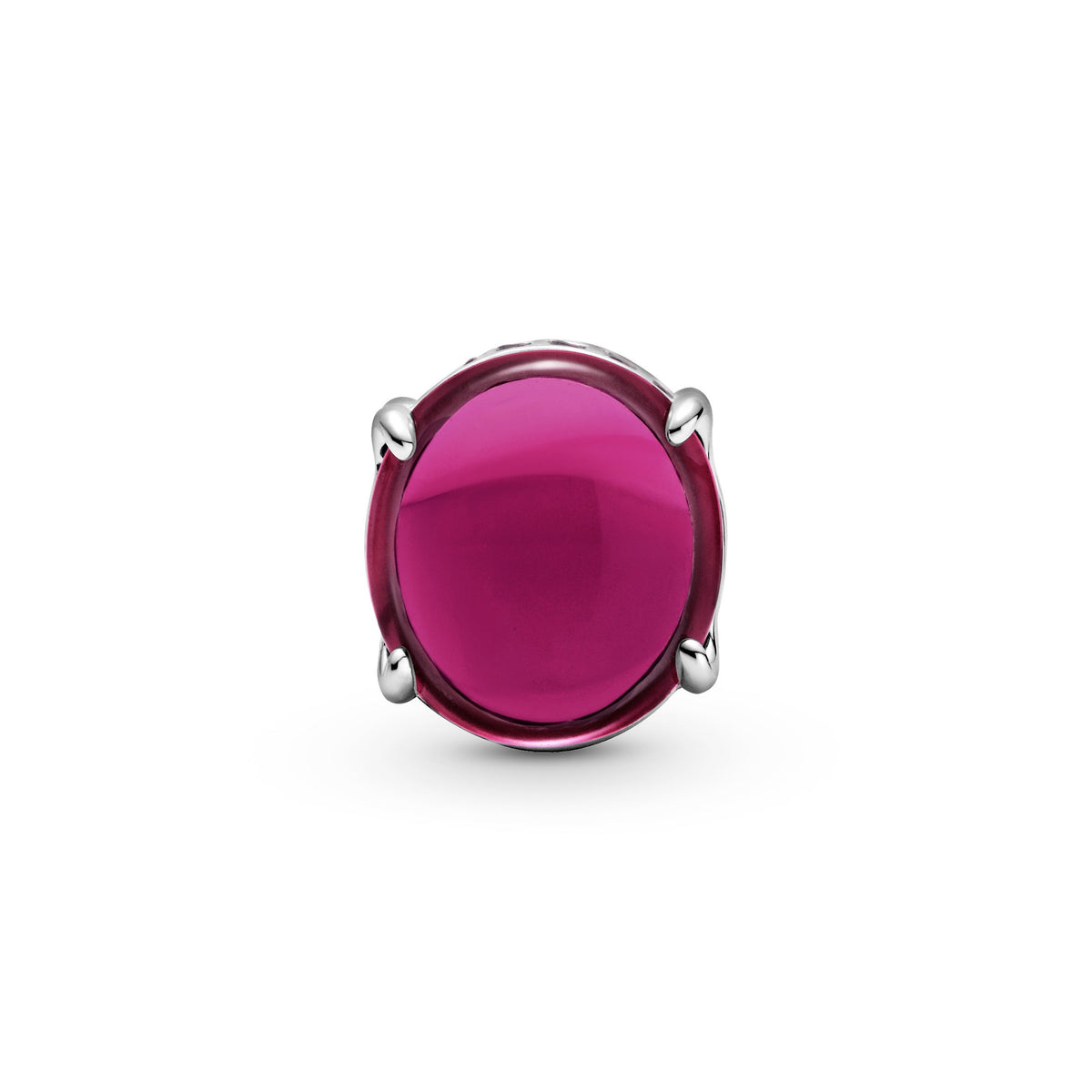 Pandora Fuchsia Rose Oval Cabochon Charm