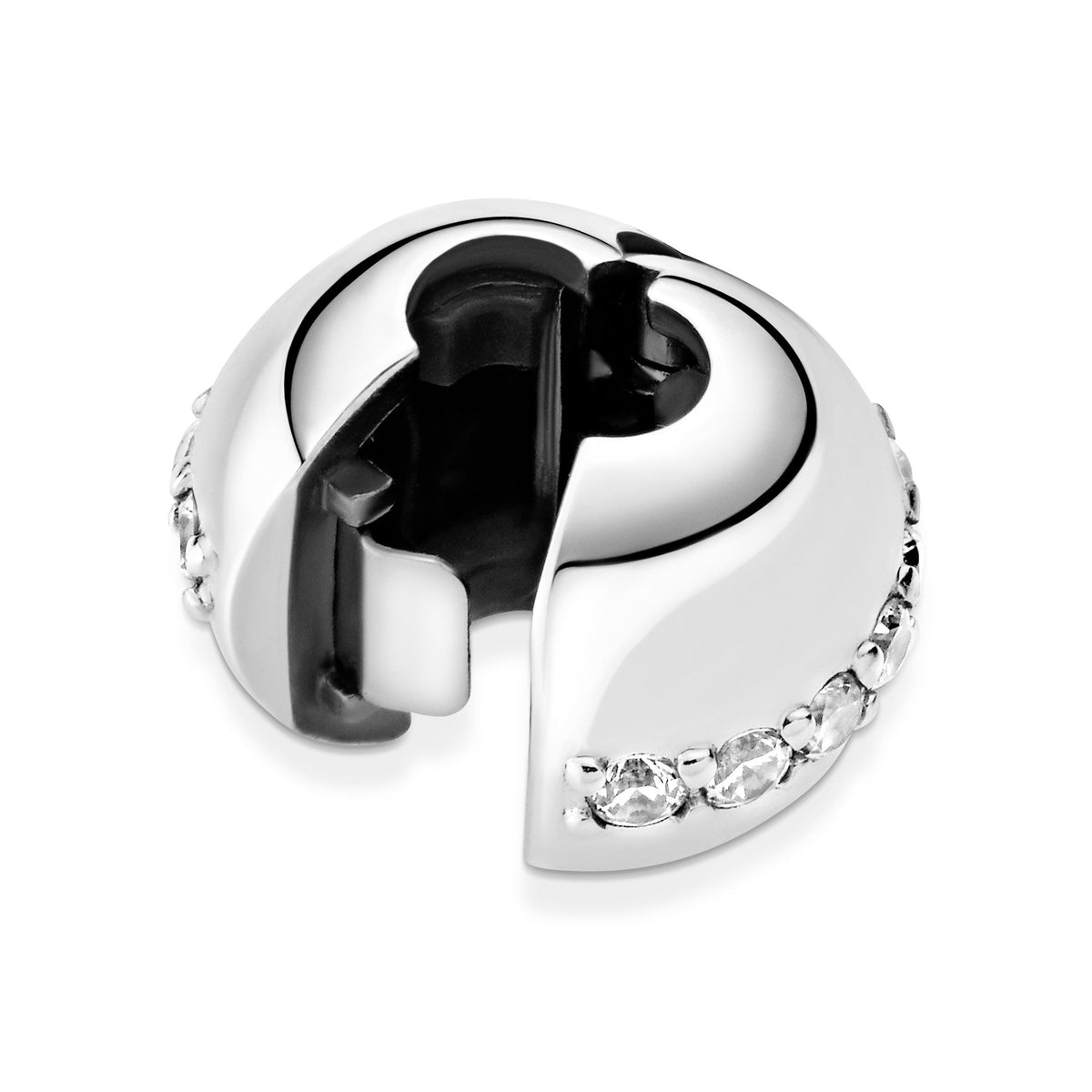 Pandora Charm Featuring Sparkling Line Clip
