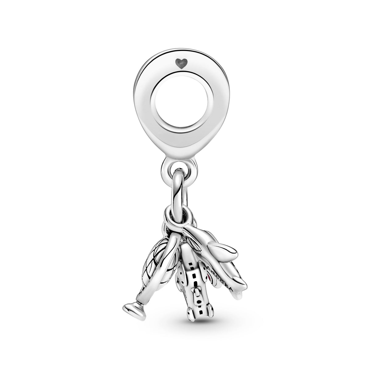 Pandora Charm Featuring Airplane, Globe & Suitcase Dangle