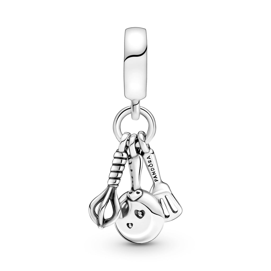 Pandora Charm Featuring Spatula, Frying Pan & Whisk Dangle