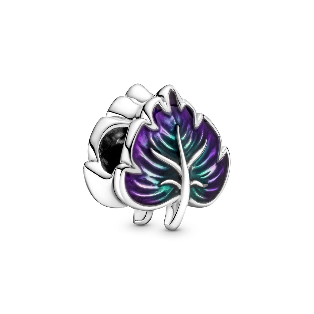 Purple & Green Leaf Charm