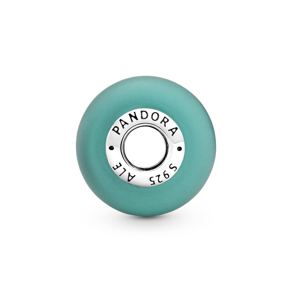 Pandora Matte Green Murano Glass Charm
