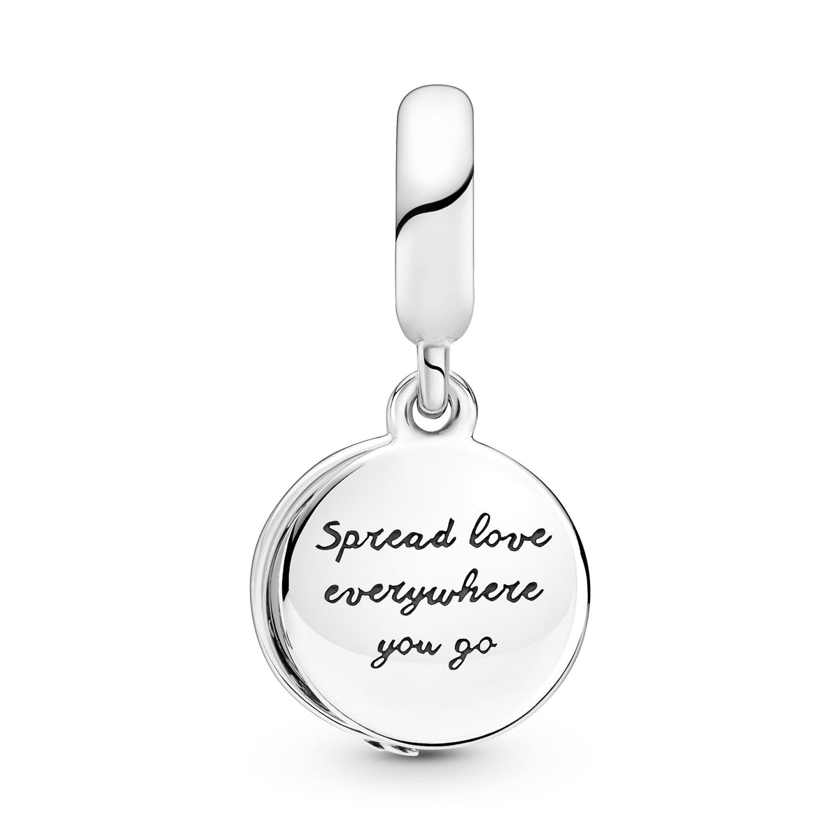 Pandora Charm Featuring Pavé Feather Dangle