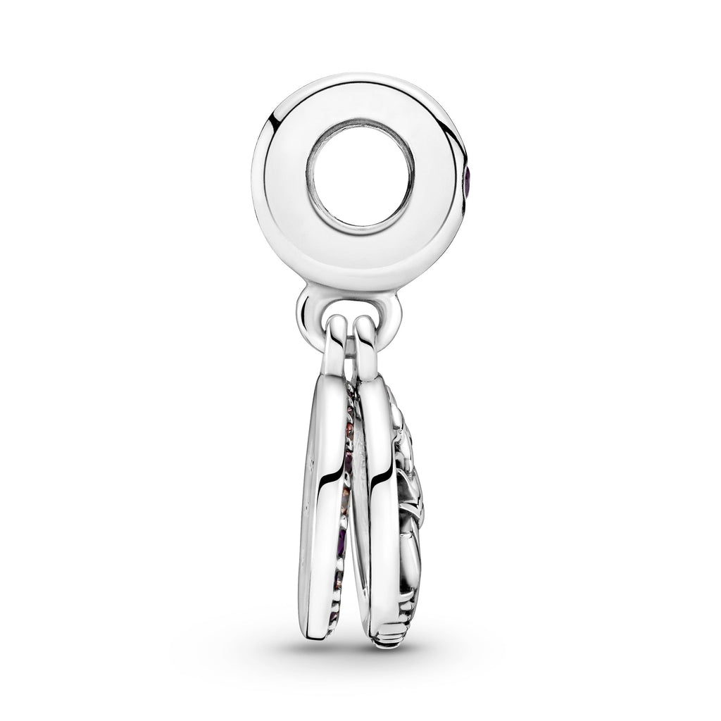 Pandora Charm Featuring Pavé Feather Dangle