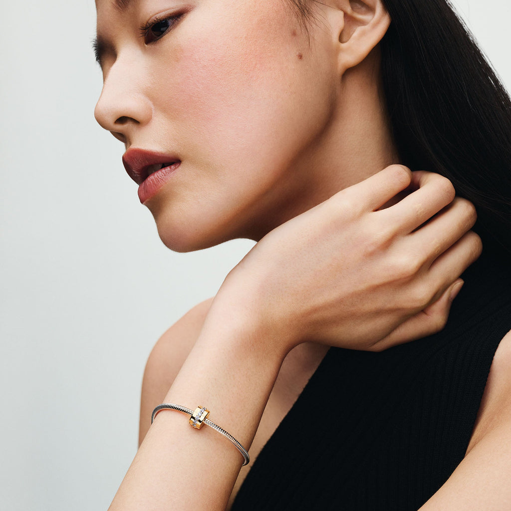 Pandora Charm Featuring Clear Sparkling Row Clip