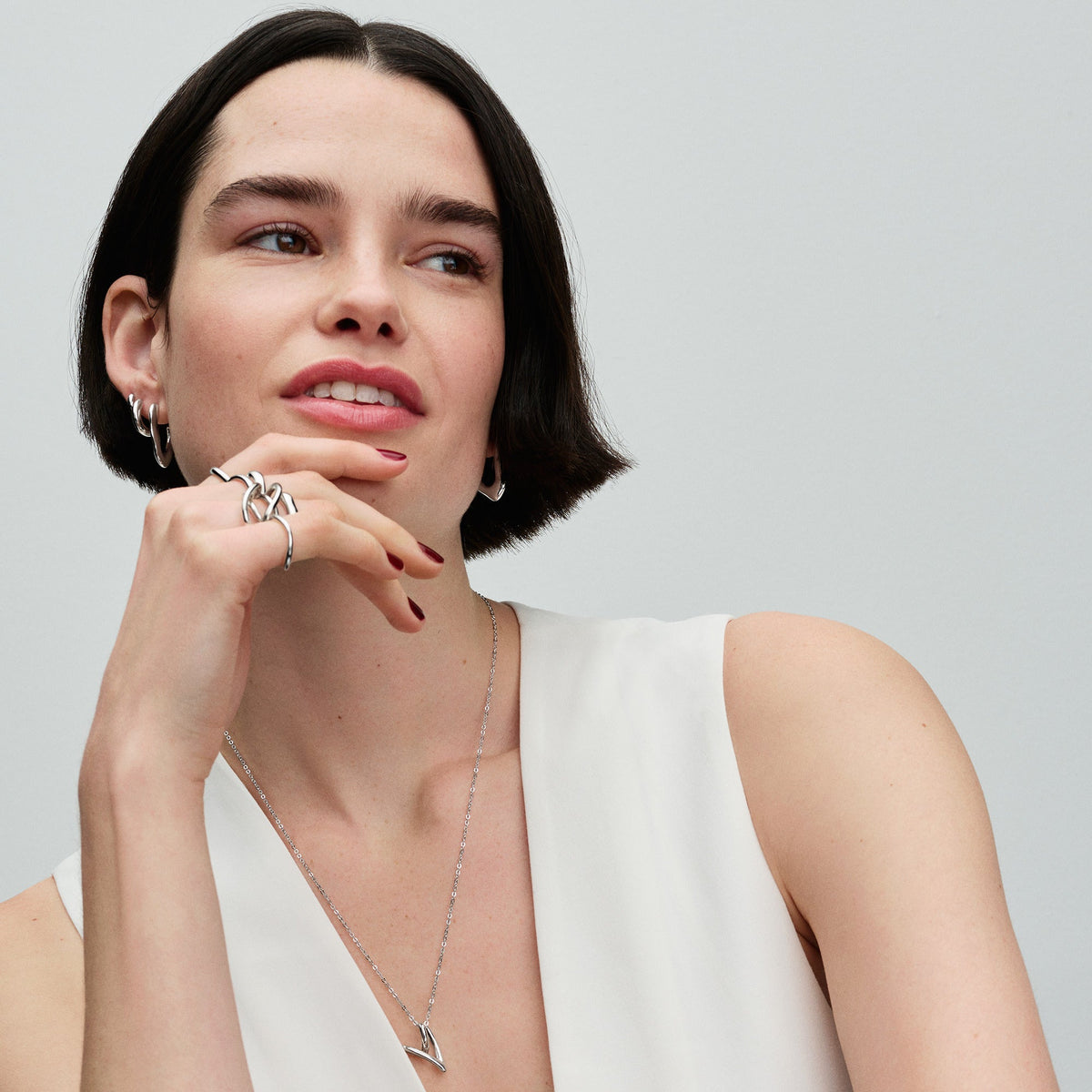 Pandora Earrings Featuring Round Huggie Hoop