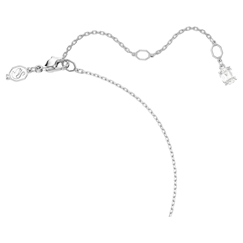 Ariana Grande x Swarovski set featuring a heart motif with white mixed-cut accents and rhodium plating
