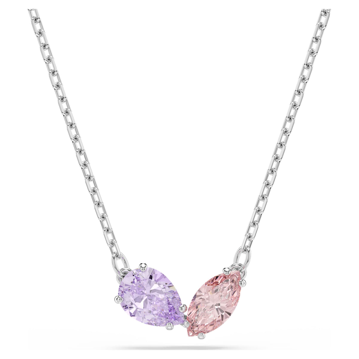 Ariana Grande x Swarovski set with multicolored mixed-cut accents and rhodium plating