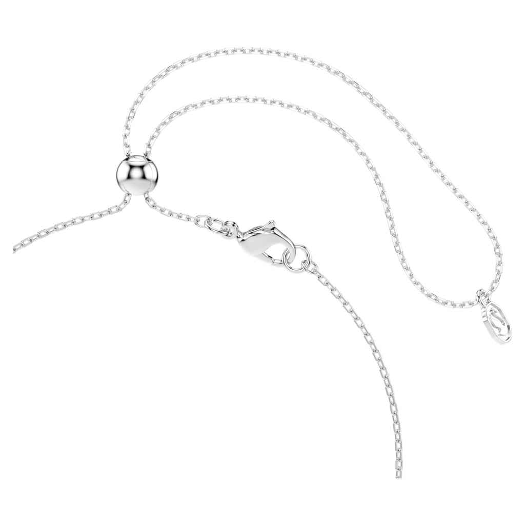Ariana Grande x Swarovski Y necklace featuring a dragonfly motif with multicolored mixed-cut accents and rhodium plating