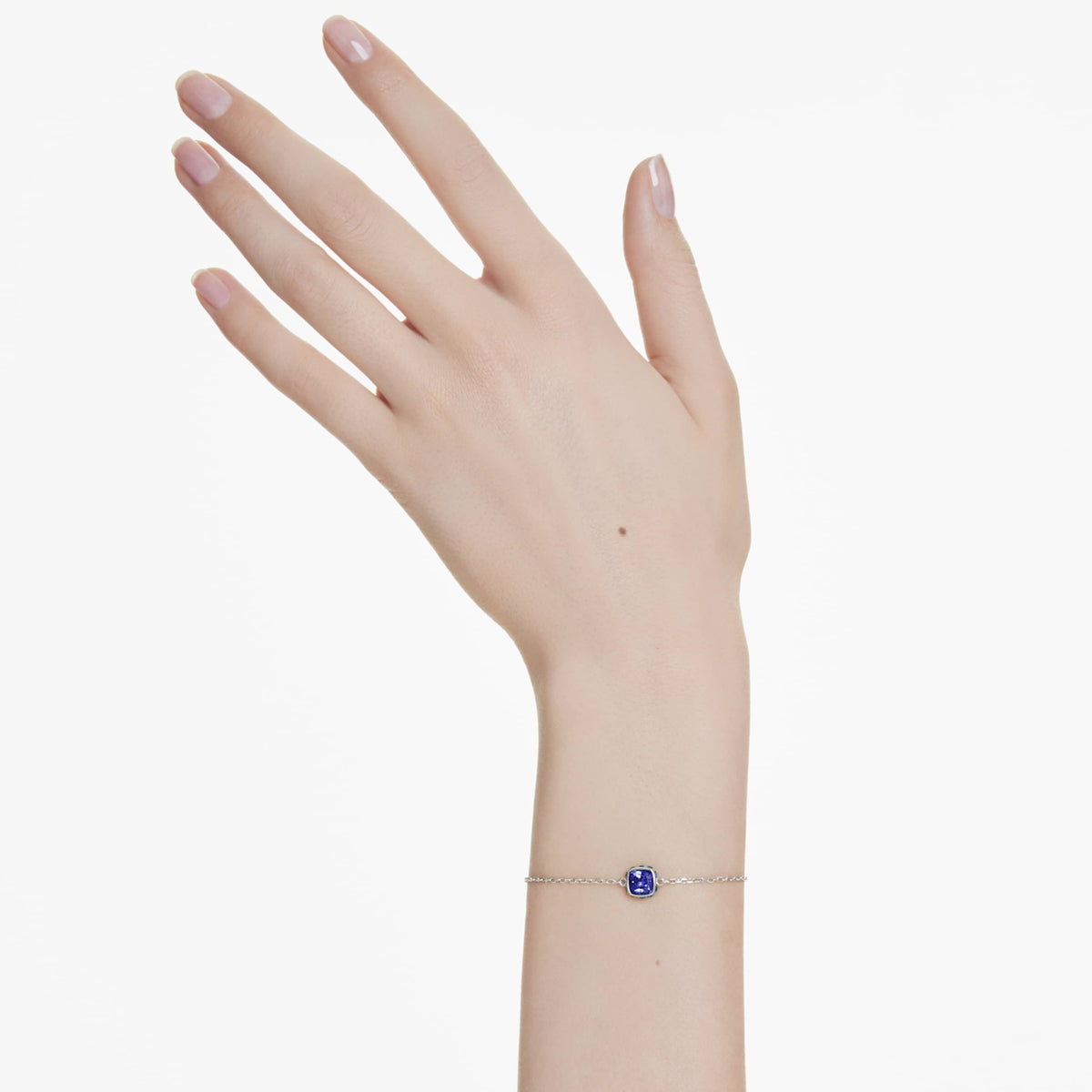 Swarovski Birthstone bracelet Square cut, July, Red, Rhodium plated