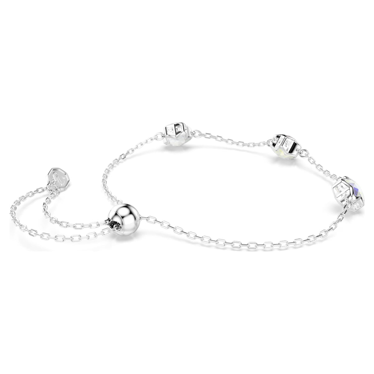 Swarovski Chroma bracelet featuring a star motif with white accents and rhodium plating