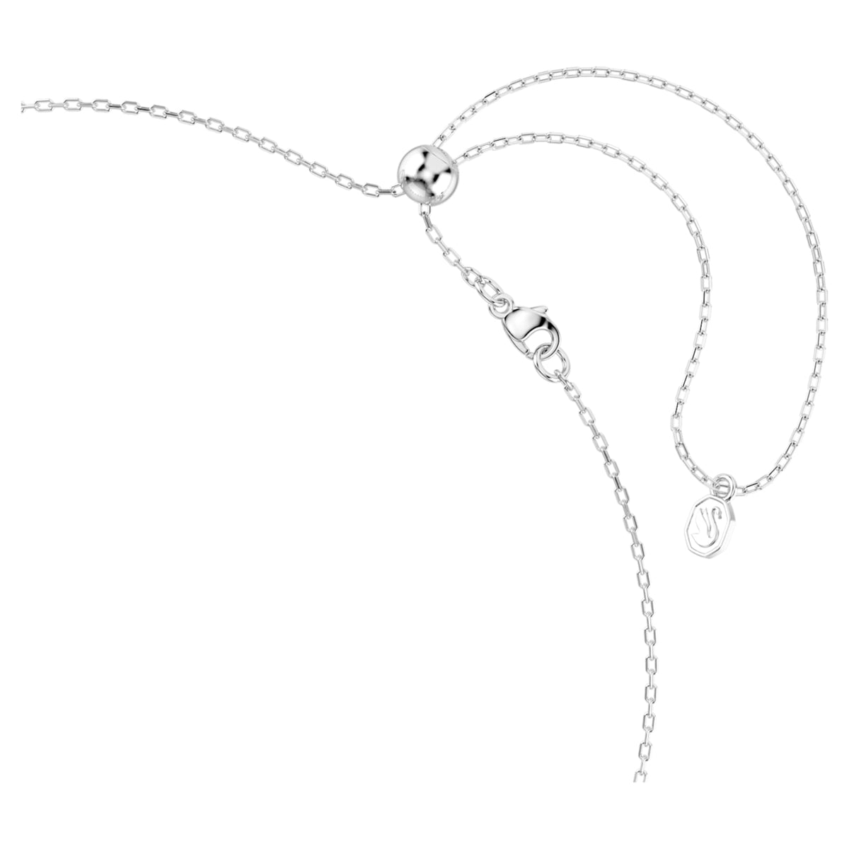 Swarovski Chroma necklace featuring a star motif with white mixed-cut accents and rhodium plating