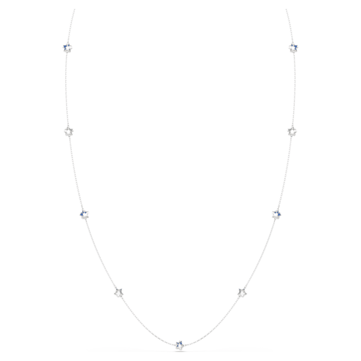 Swarovski Chroma strandage Star, White, Rhodium plated