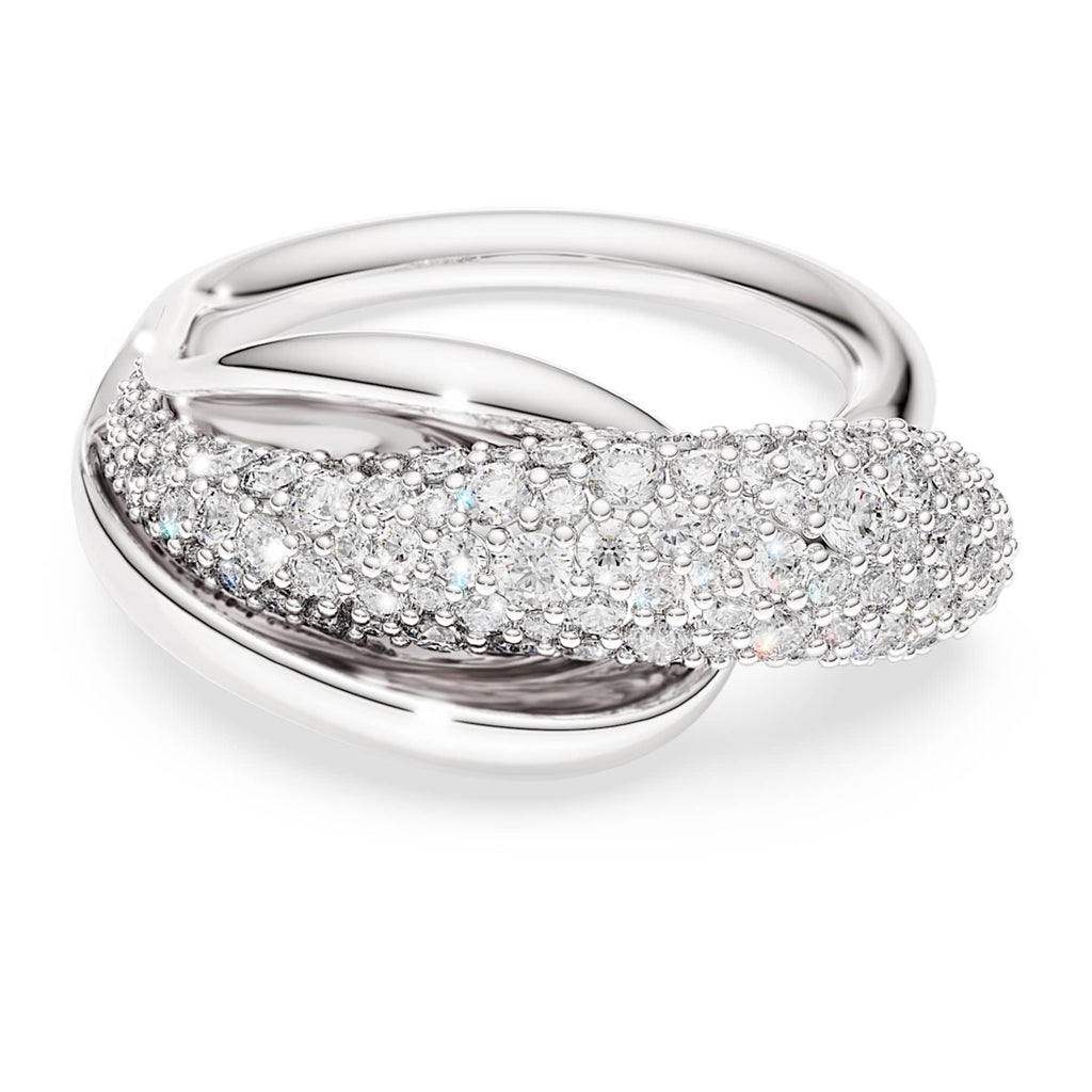 Swarovski Classica cocktail ring with white round-cut accents and Sterling silver