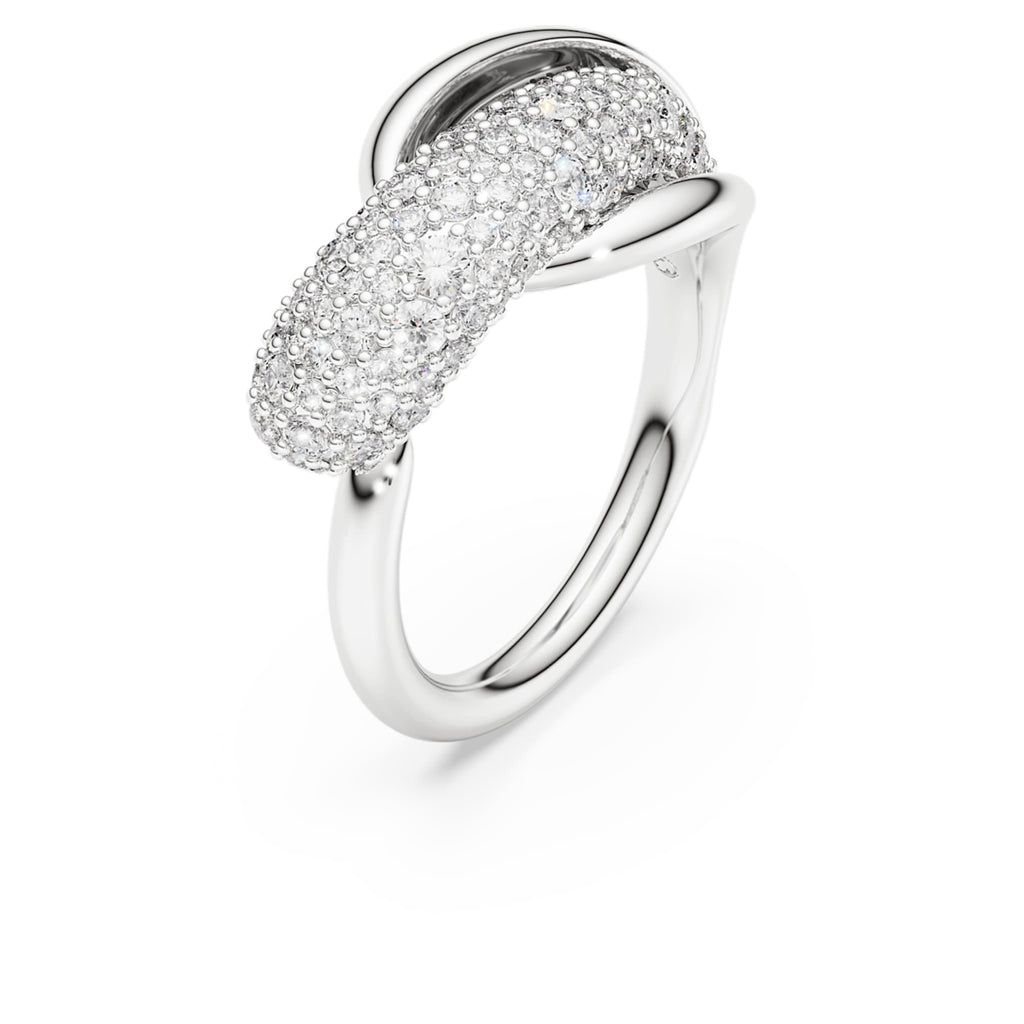 Swarovski Classica cocktail ring with white round-cut accents and Sterling silver