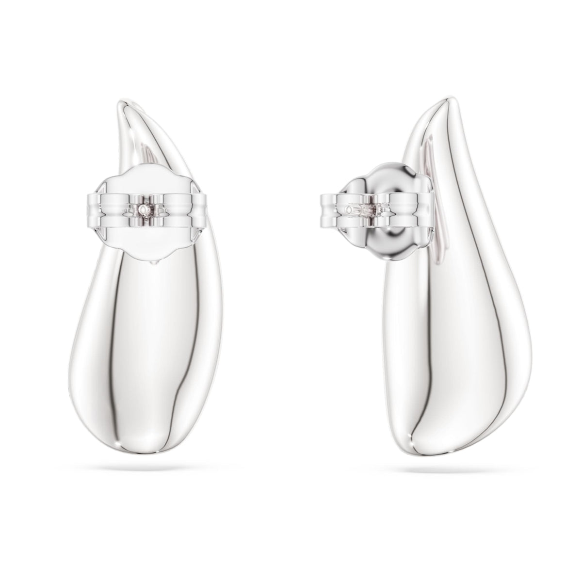 Swarovski Classica drop earrings Round cut, White, Sterling silver