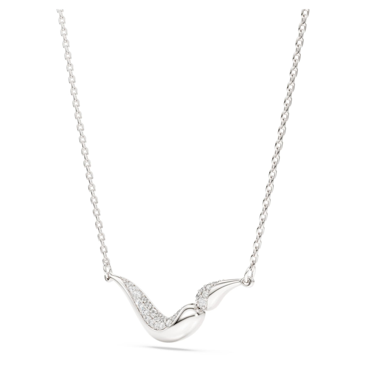 Swarovski Classica necklace with white round-cut accents and Sterling silver