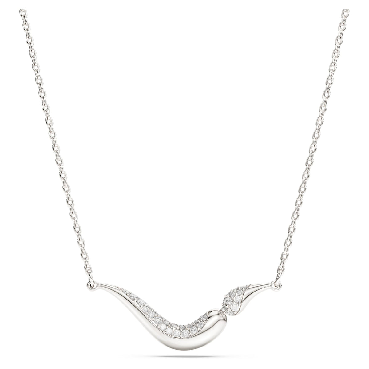 Swarovski Classica necklace with white round-cut accents and Sterling silver