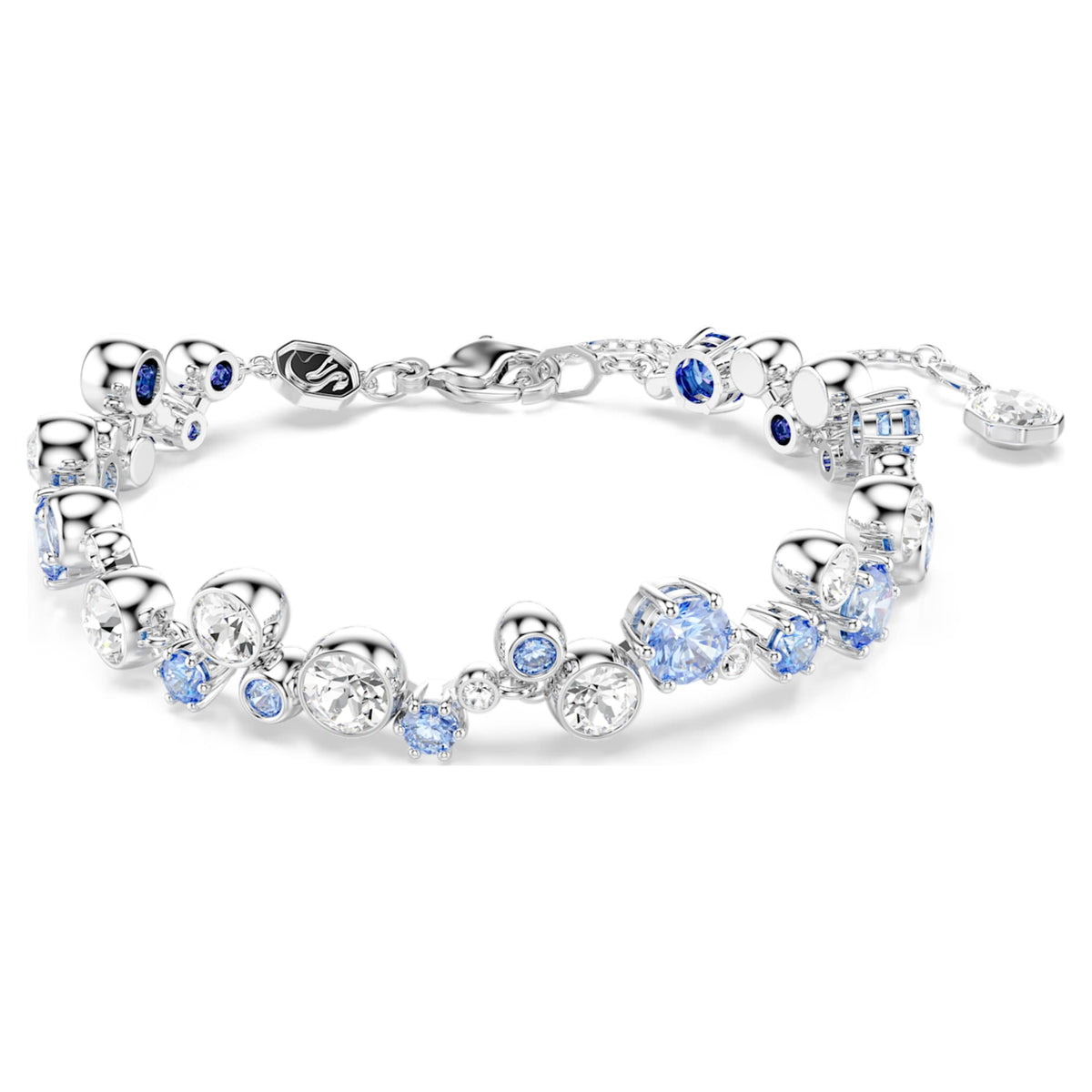 Swarovski Constella bracelet with blue mixed-cut accents and rhodium plating