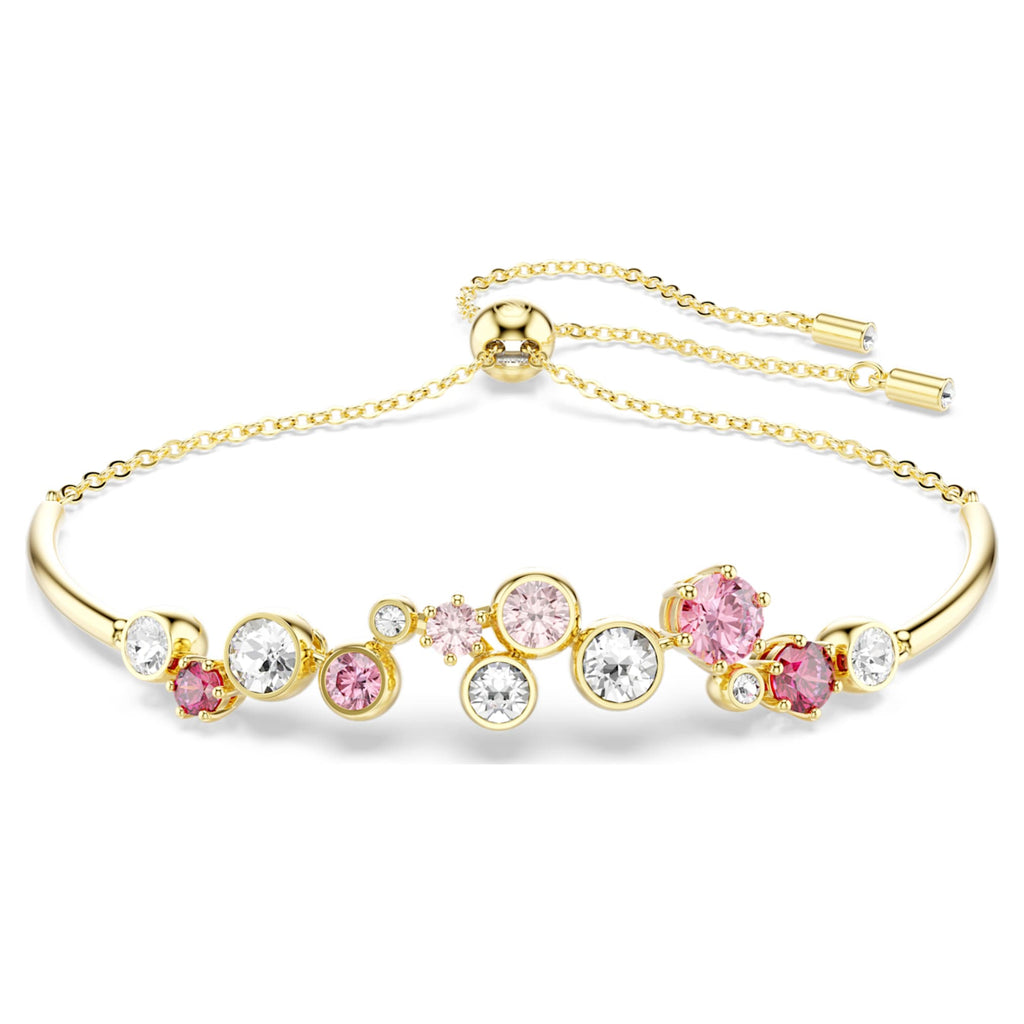Swarovski Constella bracelet with multicolored mixed-cut accents and an 18K gold finish