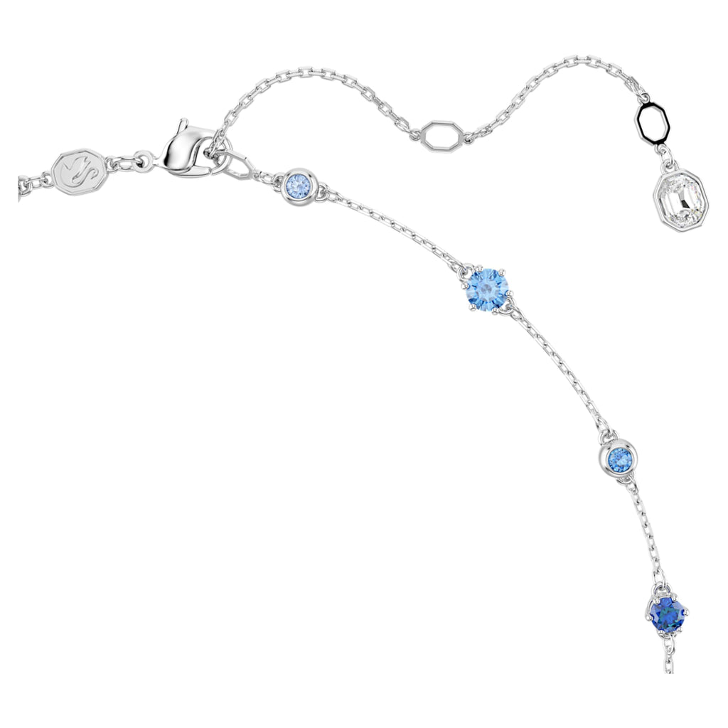Swarovski Constella necklace with blue mixed-cut accents and rhodium plating