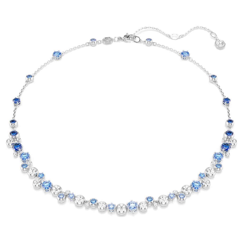 Swarovski Constella necklace with blue mixed-cut accents and rhodium plating
