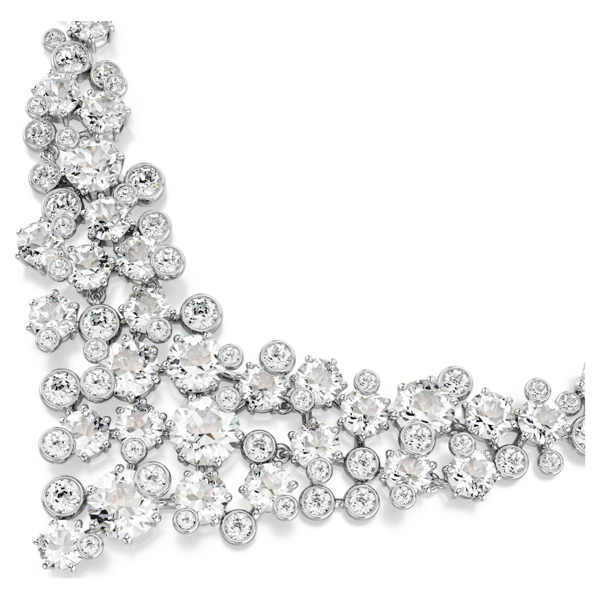 Swarovski Constella necklace Mixed cuts, Clasp, White, Rhodium plated