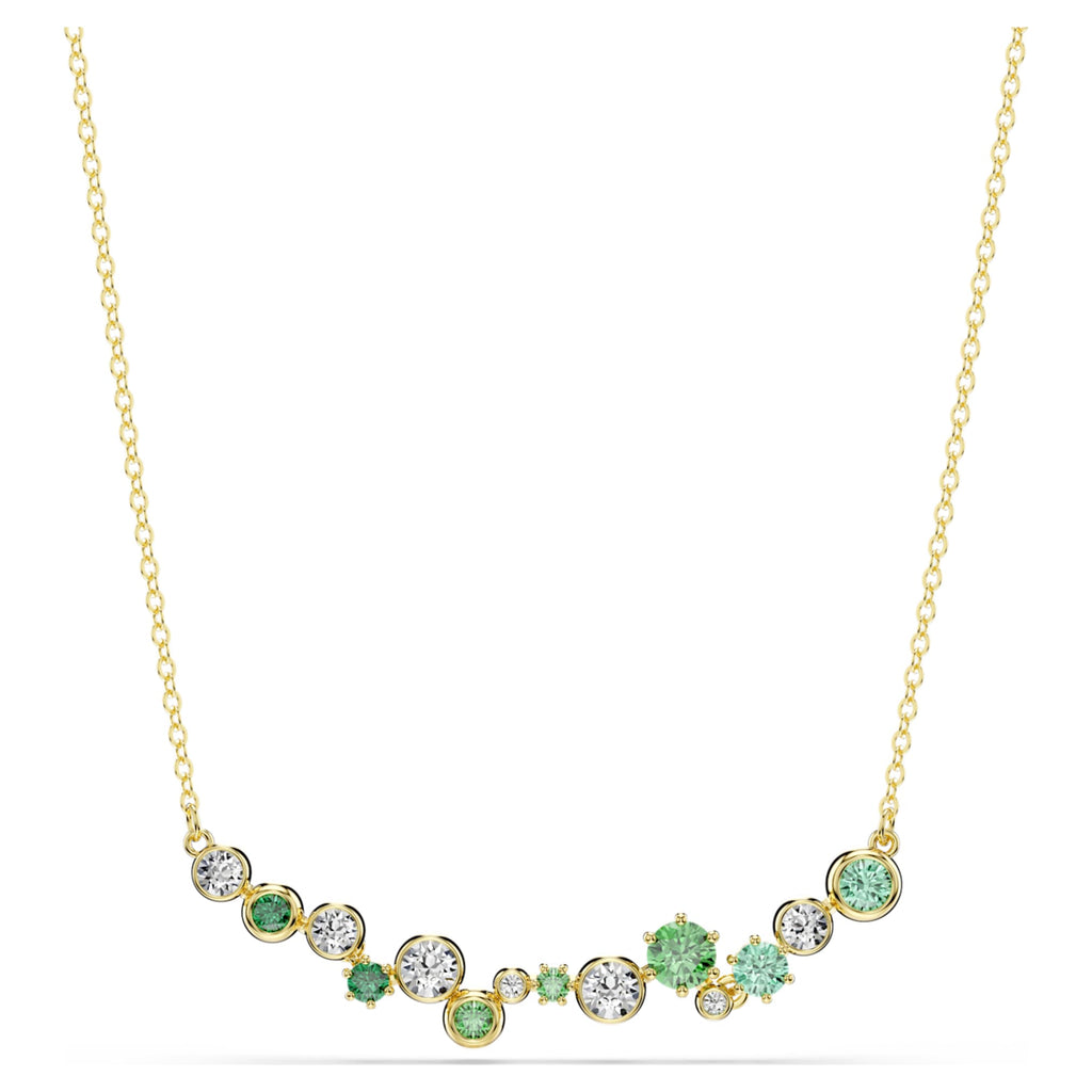 Swarovski Constella necklace with green mixed-cut accents and an 18K gold finish