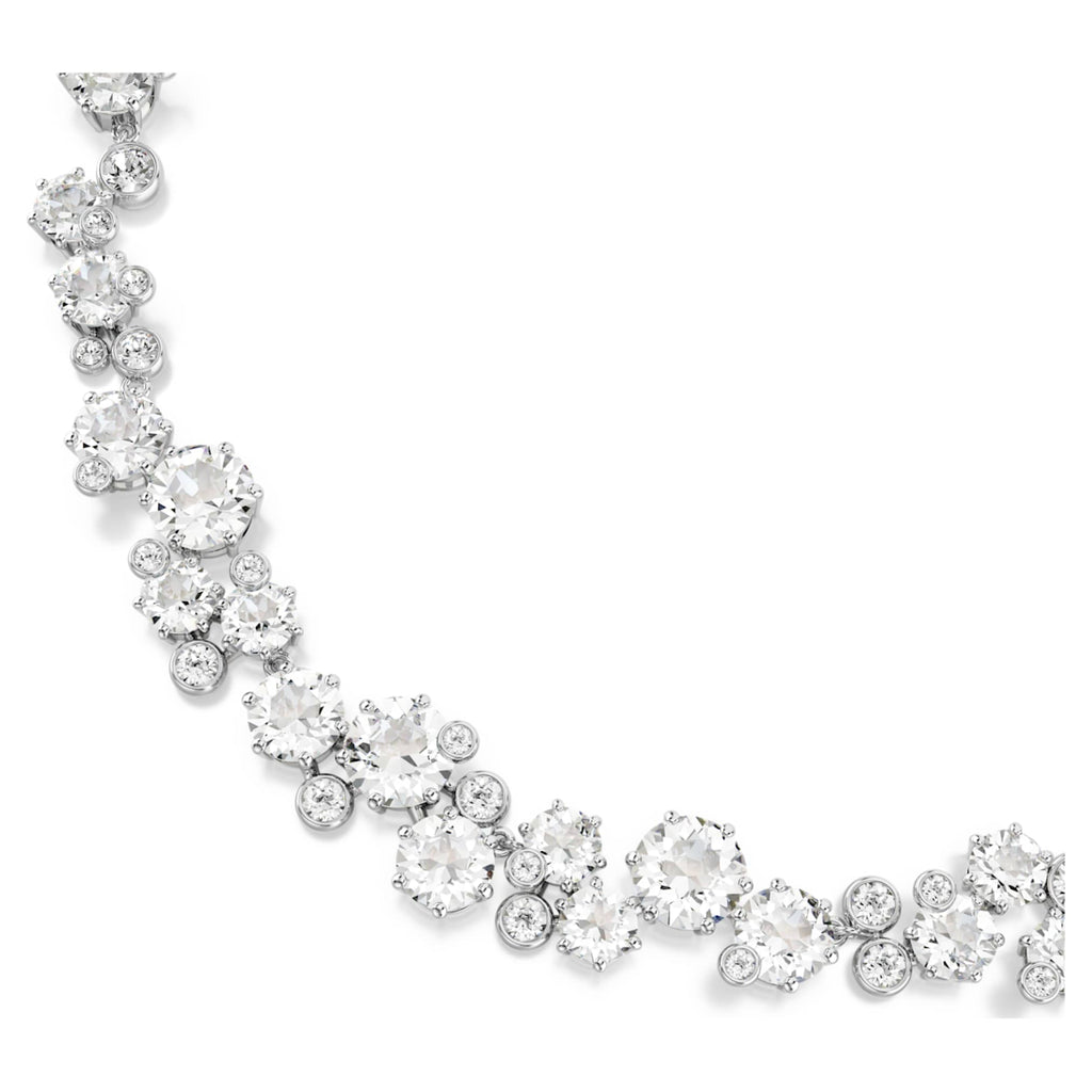 Swarovski Constella necklace with white round-cut accents and rhodium plating