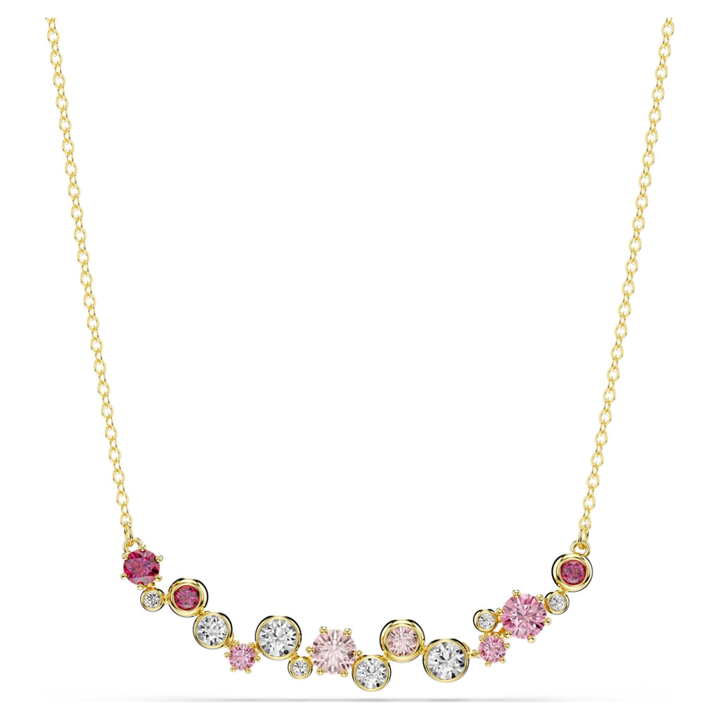Swarovski Constella set with multicolored mixed-cut accents and an 18K gold finish