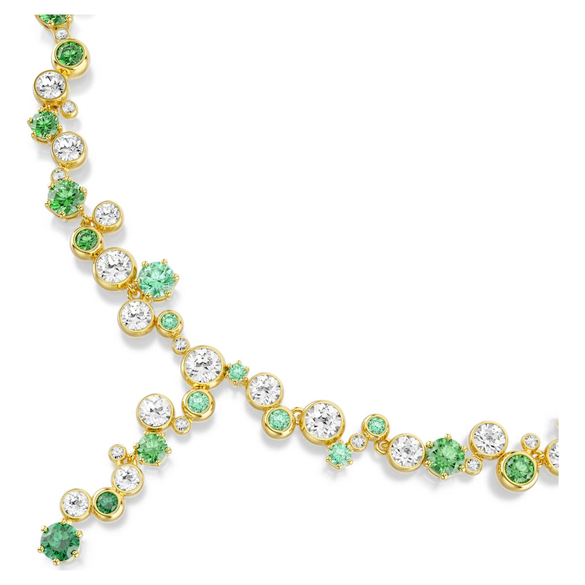 Swarovski Constella y necklace with green mixed-cut accents and an 18K gold finish