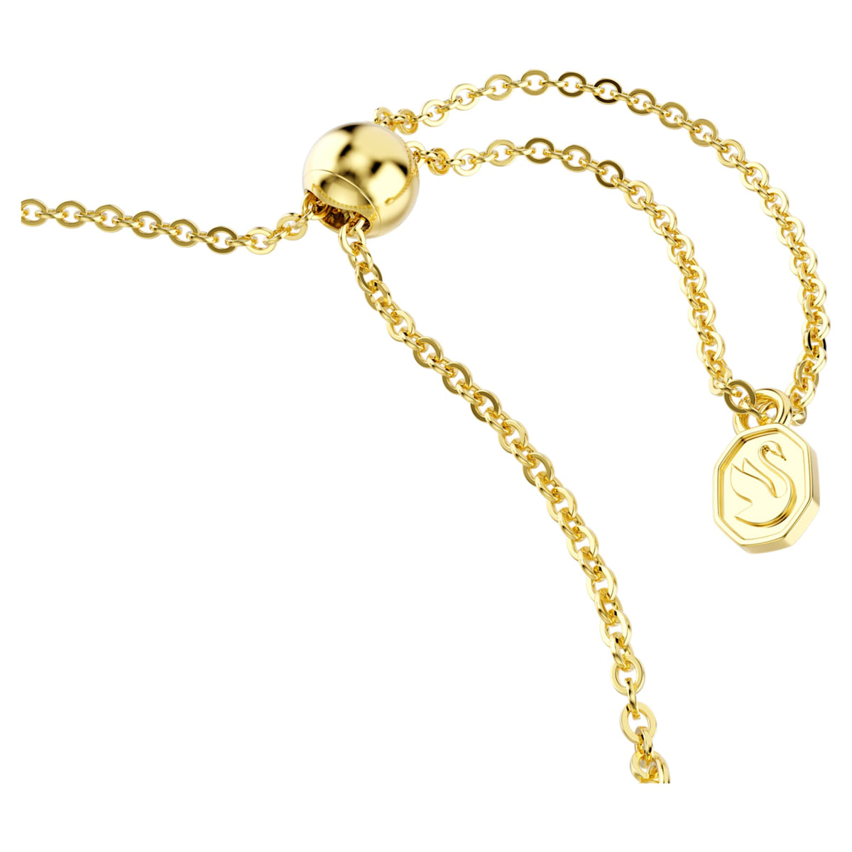 Swarovski Dextera bracelet with green round-cut accents and an 18K gold finish