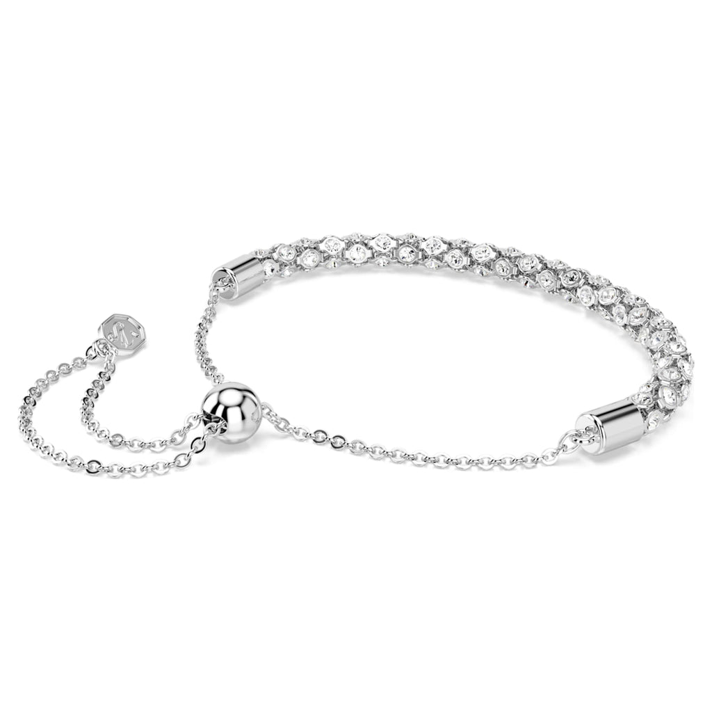 Swarovski Dextera bracelet with white round-cut accents and Stainless steel