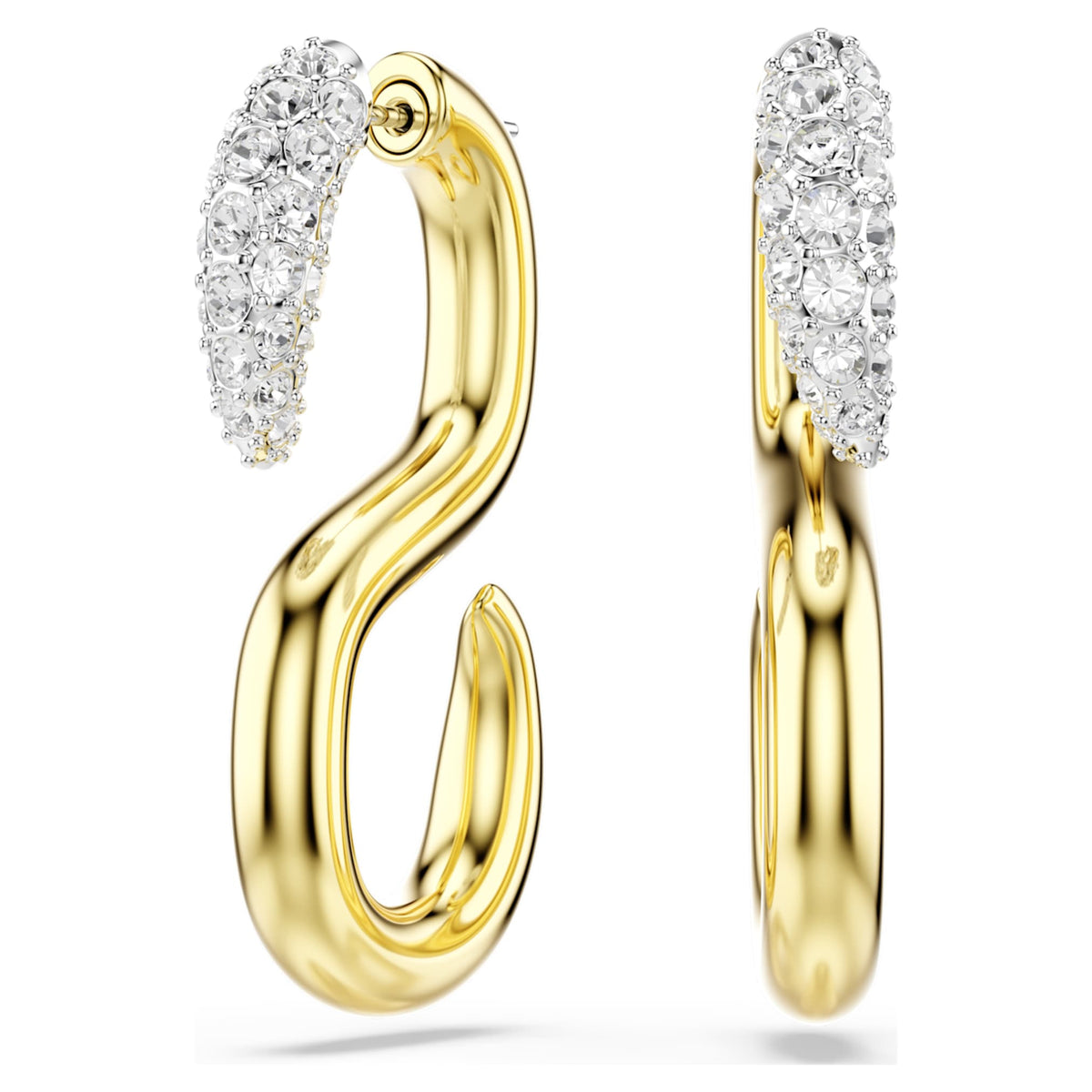 Swarovski Dextera earrings with white round-cut accents and a Mixed metal finish