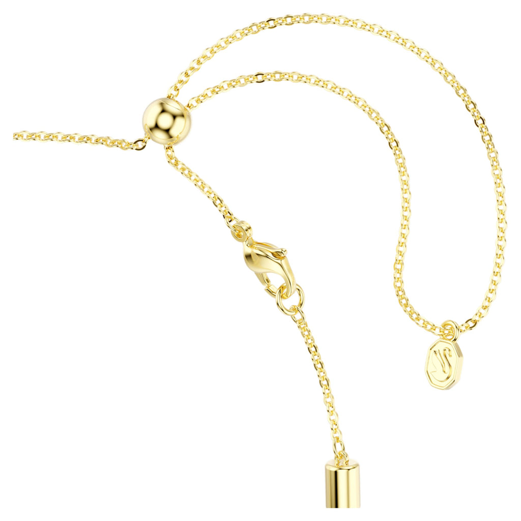 Swarovski Dextera necklace with white round-cut accents and an 18K gold finish