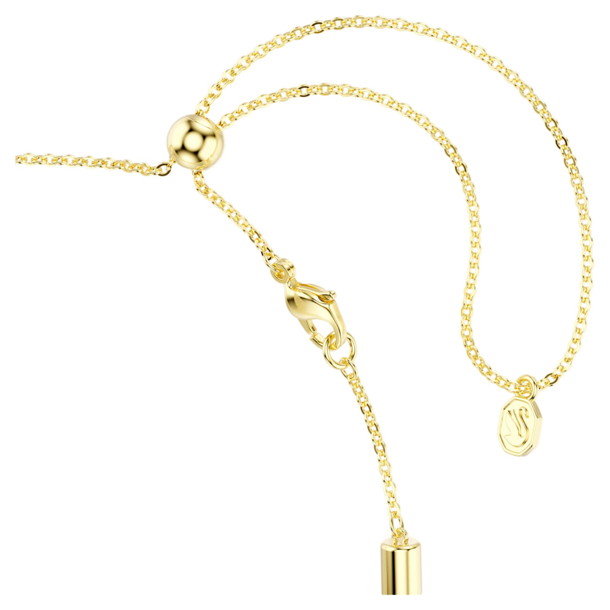 Swarovski Dextera necklace with white round-cut accents and an 18K gold finish