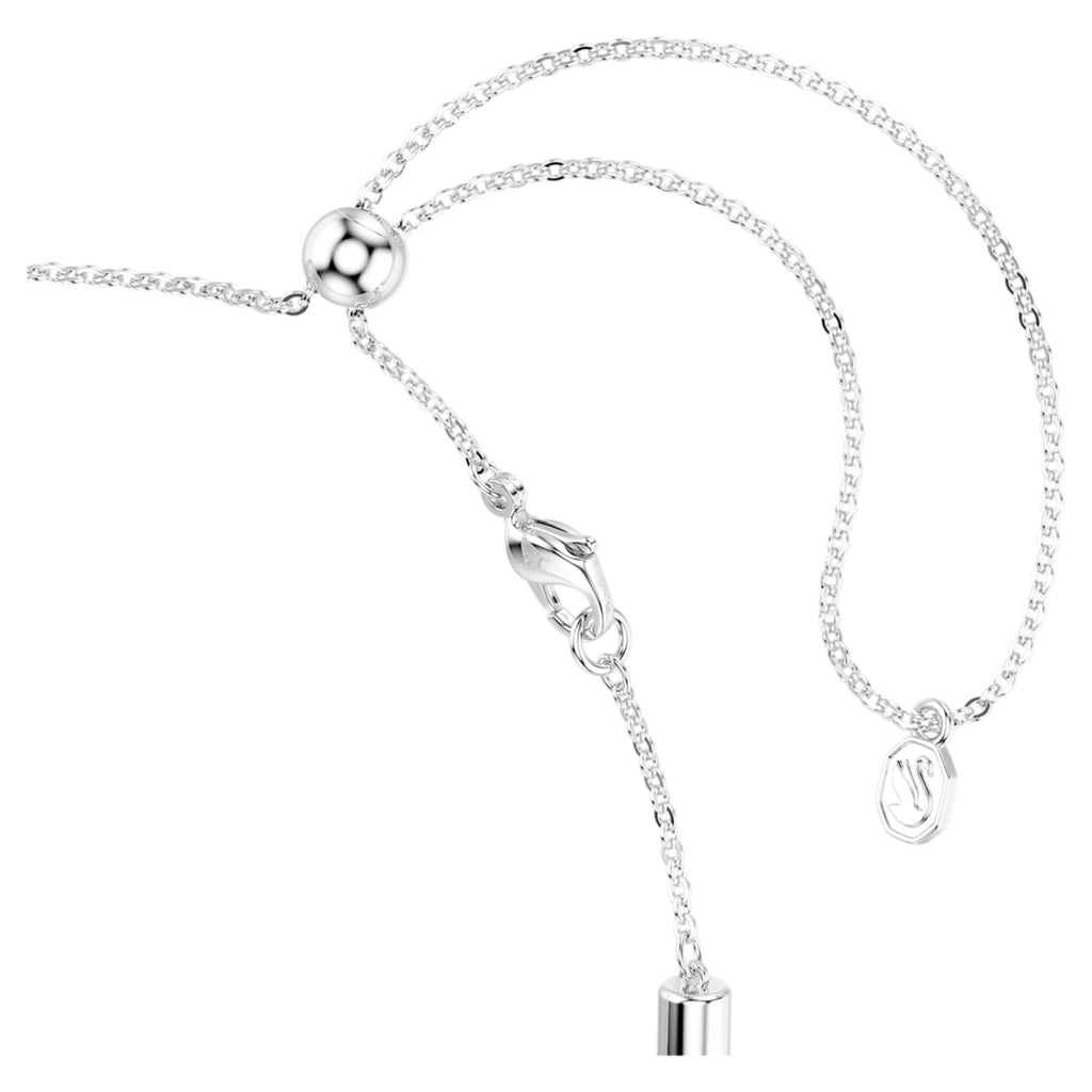 Swarovski Dextera necklace with white round-cut accents and Stainless steel