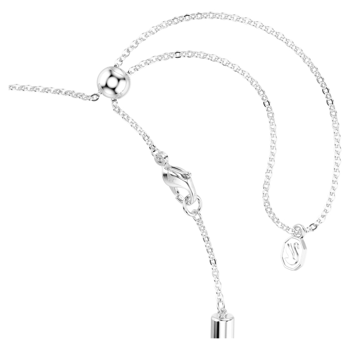 Swarovski Dextera necklace with white round-cut accents and Stainless steel