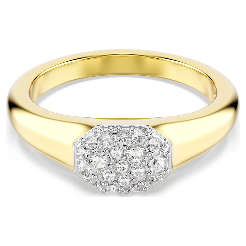 Swarovski Dextera ring with white mixed-cut accents and an 18K gold finish